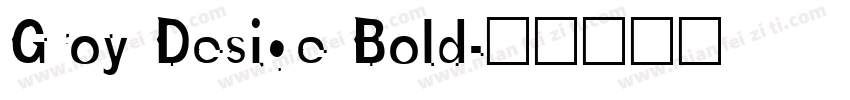 Groy Desige Bold字体转换